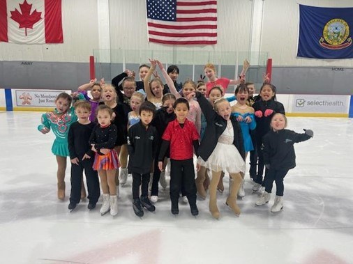 Group of kids in skating class